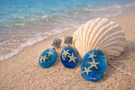 Set bijuterii cu stelute de mare 01860