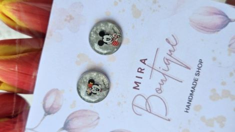 Cercei handmade cu Mickey Minnie