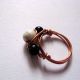 inel de cupru cu howlite si goldstone 