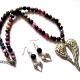 set bijuterii cu agate multicolore fatetate 