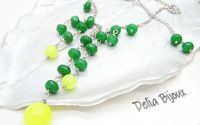 Set de bijuterii handmade unicat agate si jad cod