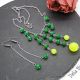Set de bijuterii handmade unicat agate si jad cod