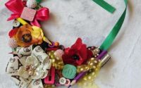 Colier statement handmade colorat