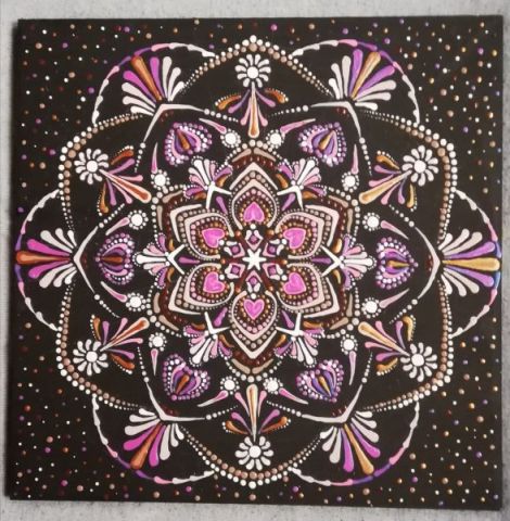 Mandala unicat - "Self Love" 30x30 cm
