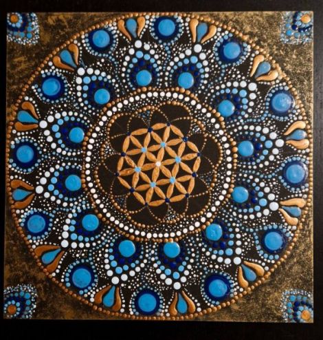 Mandala unicat - "Stability" 20x20 cm