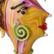 Cap de femeie-figurina din sticla Murano