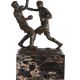 Boxeri-statueta din bronz pe un soclu din marmura