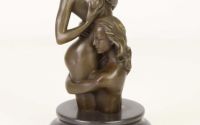 Doua femei-statueta erotica din bronz