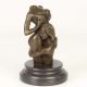 Doua femei-statueta erotica din bronz