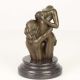 Doua femei-statueta erotica din bronz