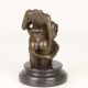 Doua femei-statueta erotica din bronz
