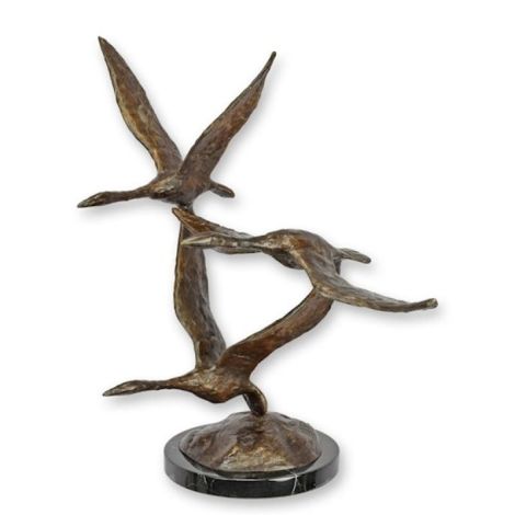 Gaste in zbor-statueta din bronz cu soclu marmura