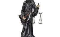 Moartea-statueta din bronz cu un soclu din marmura