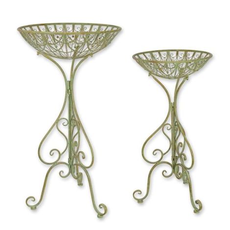 Set doua jardiniere fier forjat antik green
