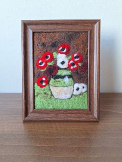 Luchian Anemone pictura cu lana