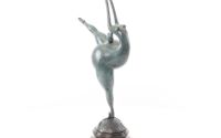 Dansatoare nud-statueta din bronz