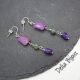 Cercei handmade - ametist faetat jad i tortie 