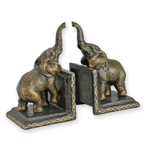 Set doua opritori carti elefanti din fonta