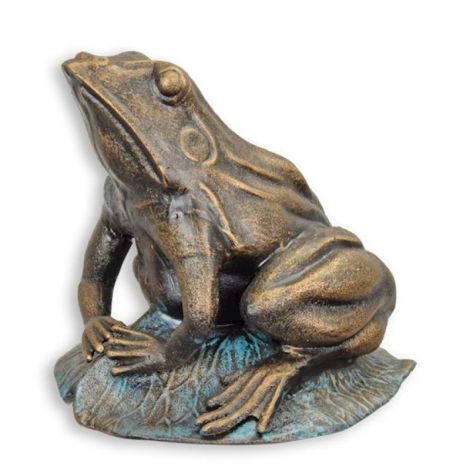 Broasca pe o frunza-figurina decorativa din fonta
