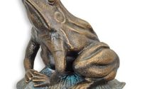 Broasca pe o frunza-figurina decorativa din fonta