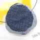 Colier handmade cu floare din denim reciclat bijut