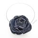Colier handmade cu floare din denim reciclat bijut