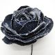 Colier handmade cu floare din denim reciclat bijut