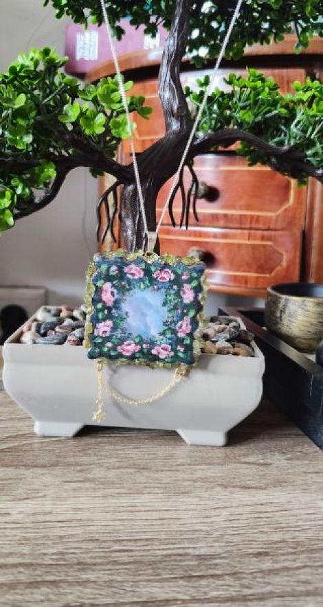 Colier unicat lut si argint vintage
