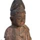 Guanyin-statuetea monumentala din lemn patinat