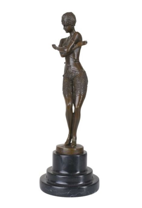 Dansatoare-statueta Art Deco din bronz 