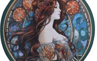 Servet decorativ Alfons Mucha