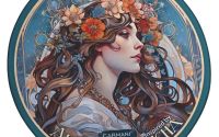 Servet decorativ Alfons Mucha