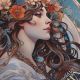 Servet decorativ Alfons Mucha