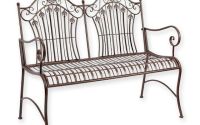 Banca gradina din fier forjat antik brown