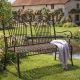 Banca gradina din fier forjat antik brown