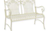 Banca gradina din fier forjat antik white