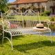 Banca gradina din fier forjat antik white