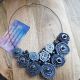 Colier Statement Handmade din Blugi Reciclai i M