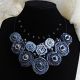 Colier Statement Handmade din Blugi Reciclai i M