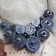 Colier Statement Handmade din Blugi Reciclai i M