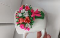 Cana flori fimo