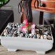 Inel argint reglabil. buchet de flori