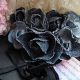Colier statement cu flori din blugi reciclai cod