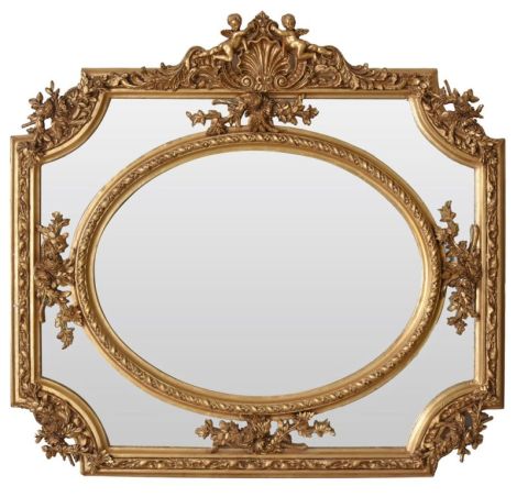 Oglinda monumentala Rococo aurie