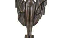 Nud cu esarfa-statueta bronz cu un soclu marmura