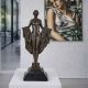 Nud cu esarfa-statueta bronz cu un soclu marmura