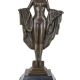 Nud cu esarfa-statueta bronz cu un soclu marmura