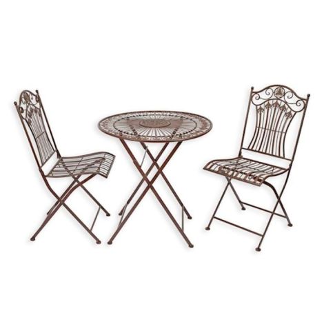 Set mobilier din fier forjat antik brown