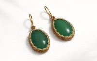Cercei handmade Royal emerald cu aventurin verde