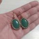 Cercei handmade Royal emerald cu aventurin verde